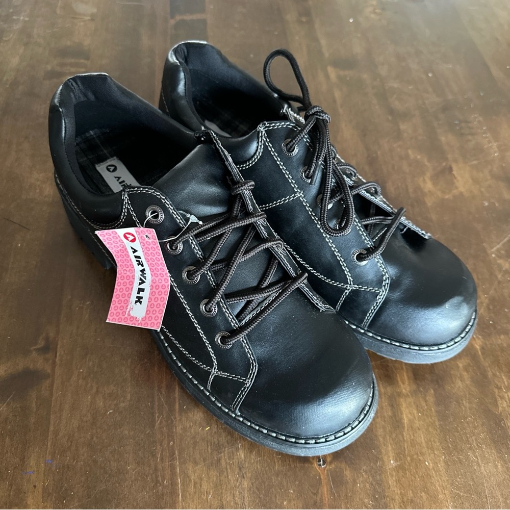 New Airwalk‎ Chunky Platfoem Shoes Size 12 Black Y2K 00s Work Boots Rare